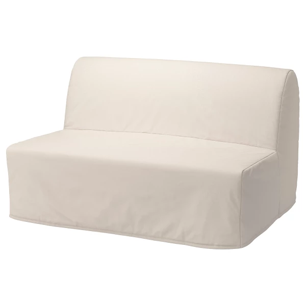 2-местный диван-кровать - IKEA LYCKSELE HÅVET/HAVET/ЛИКСЕЛЕ ХОВЕТ ИКЕА, 87х100х142 см, бежевый