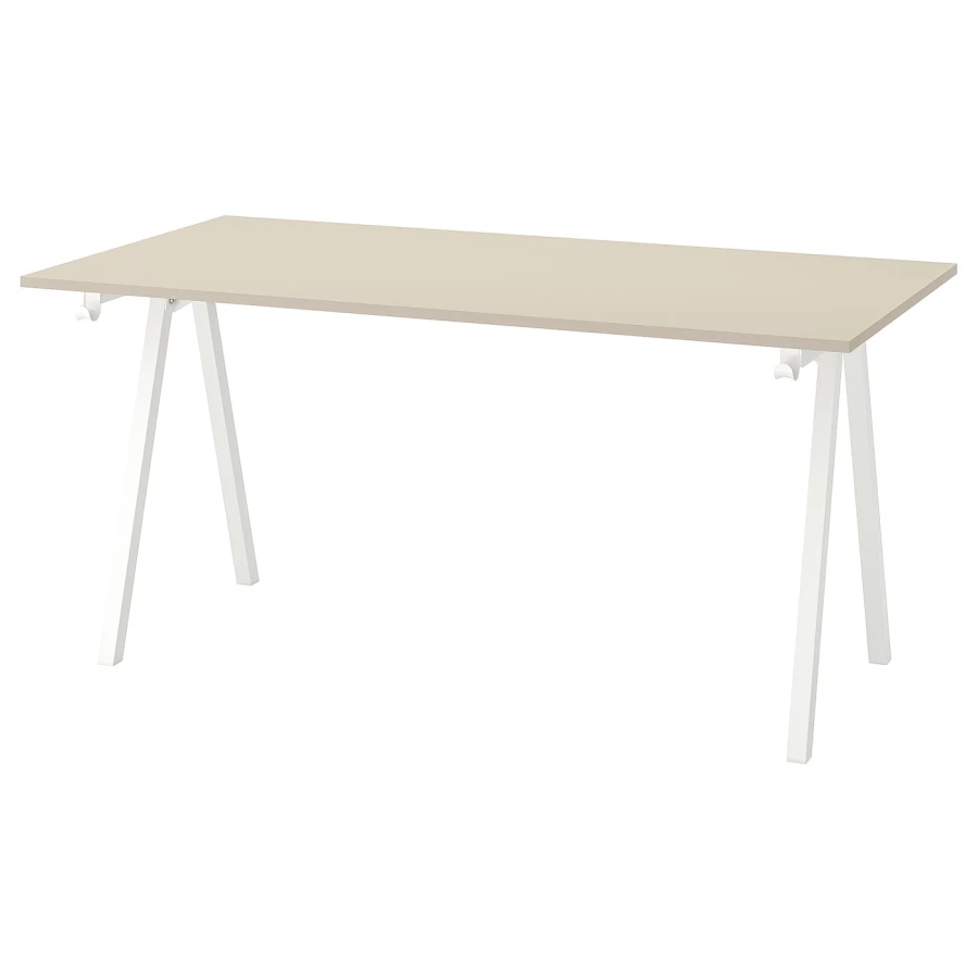 Письменный стол  - IKEA TROTTEN  /ТРОТТЕН ИКЕА, 160х75 см, бежевый (изображение №1)