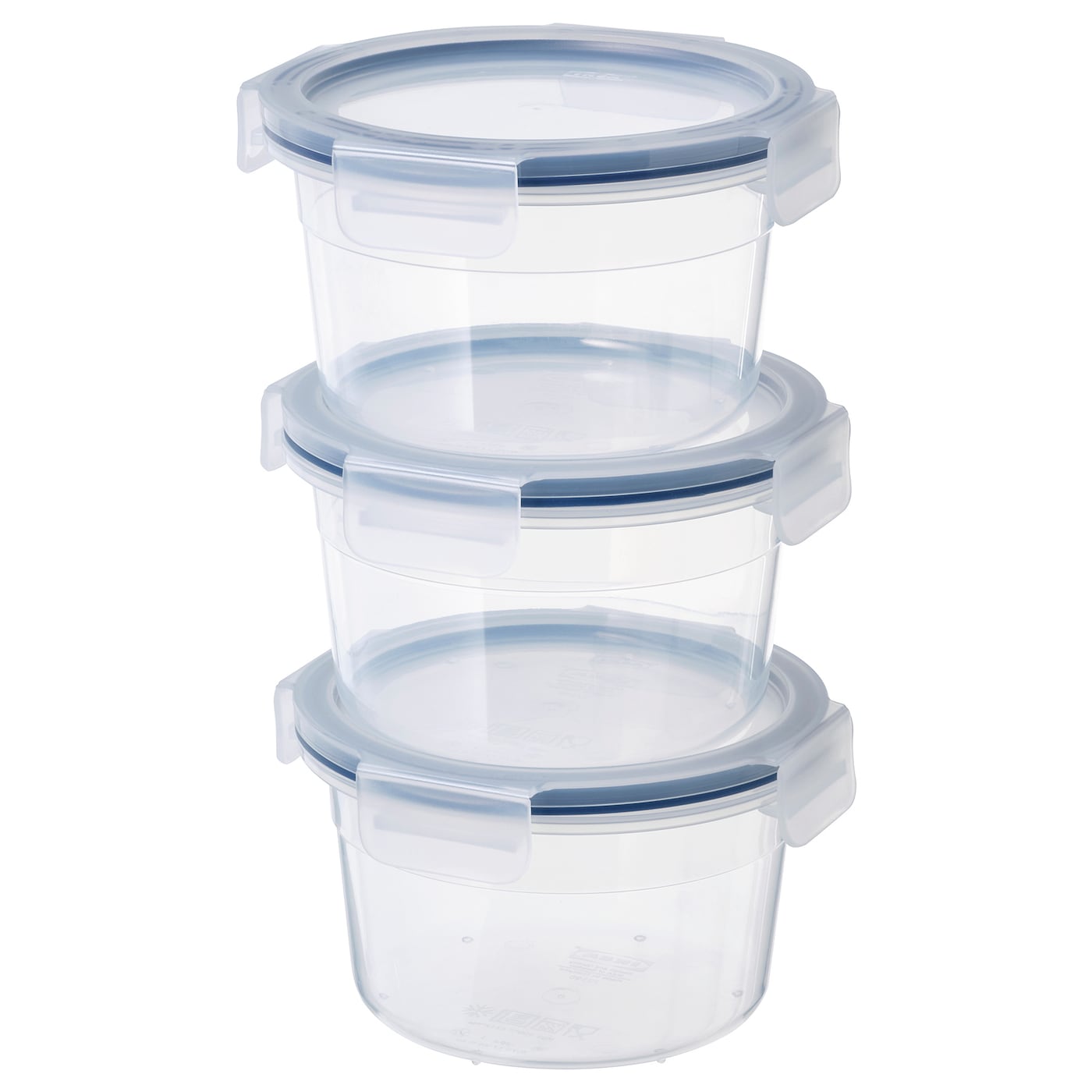 Набор контейнеров для продуктов с крышкой, 3 шт. - IKEA 365+, 0.75 л, пластик, ИКЕА 365+