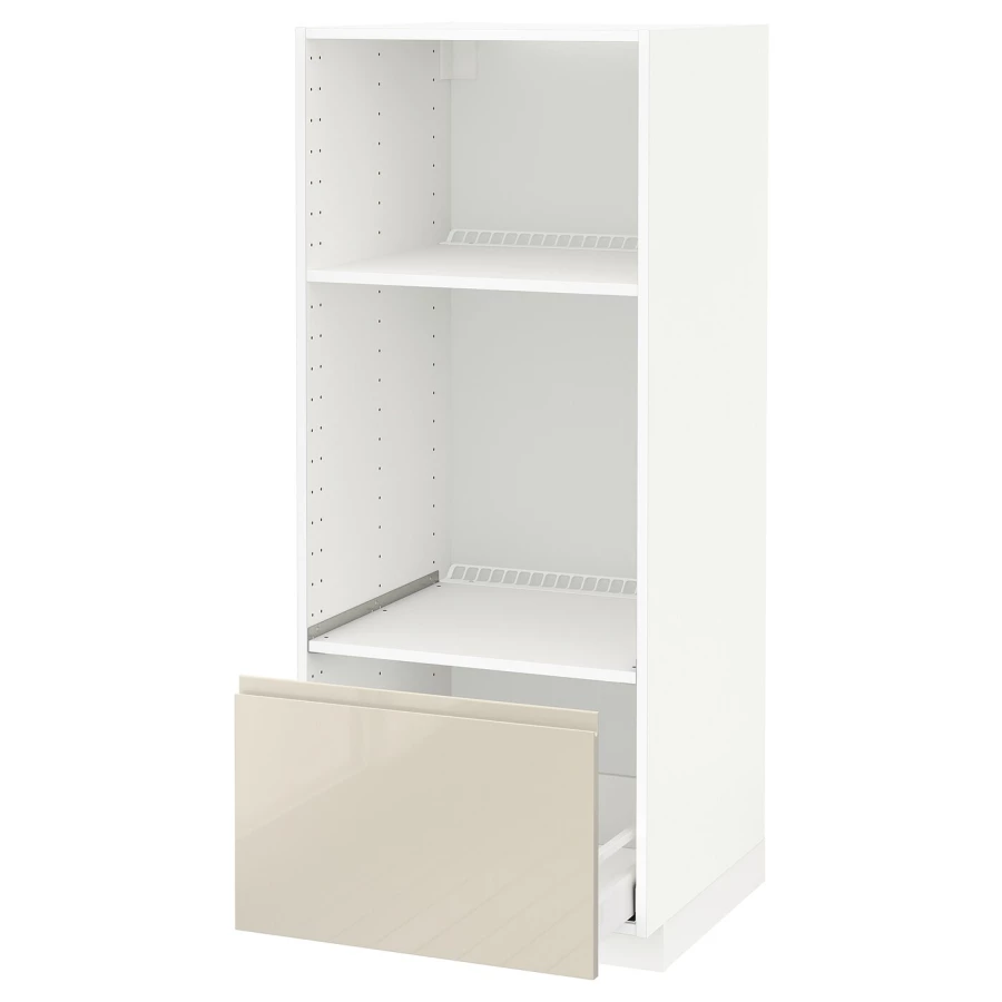 Напольный шкаф  - IKEA METOD MAXIMERA, 148x62,1x60см, белый/бежевый, МЕТОД МАКСИМЕРА ИКЕА (изображение №1)