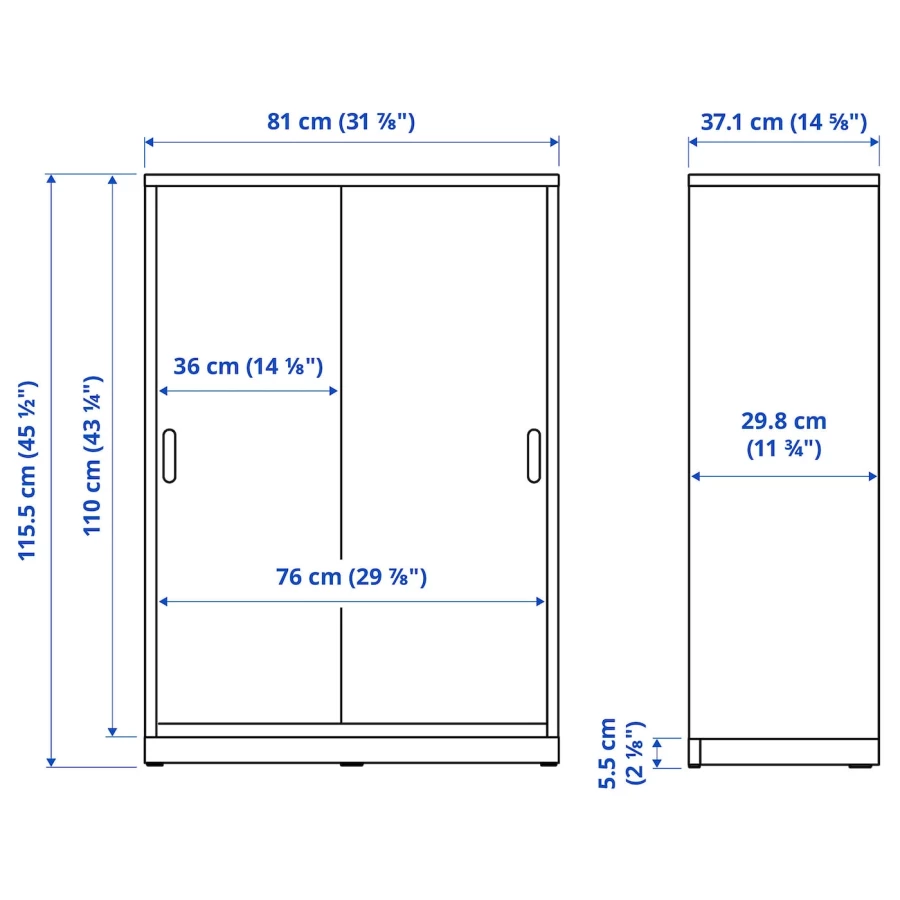 TONSTAD Шкаф с раздвижными дверцами ИКЕА (изображение №6)