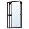 Открытый стеллаж с зеркалом - IKEA ENHET, 40х15х75 см, антрацит, ЭНХЕТ ИКЕА