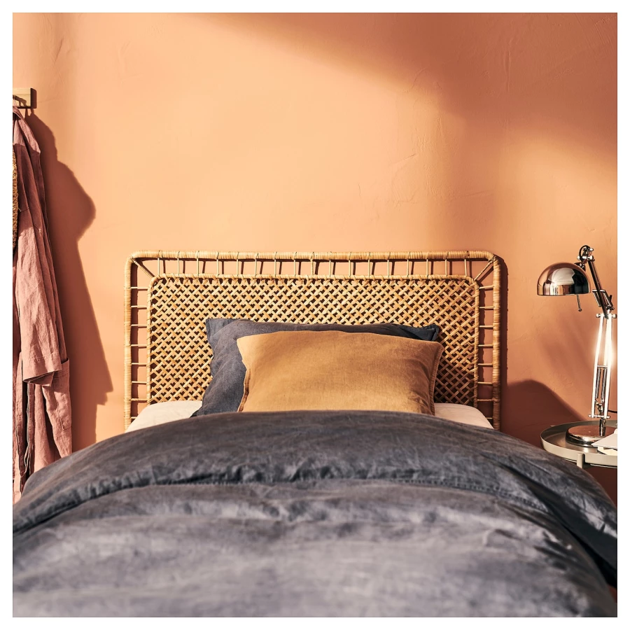 Изголовье кровати - TOLKNING  IKEA/ ТОЛКНИНГ ИКЕА, 100х96 см, бежевый (изображение №5)