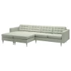 4-местный диван с шезлонгом - IKEA LANDSKRONA, 78x320см, зеленый, ЛАНДСКРУНА ИКЕА