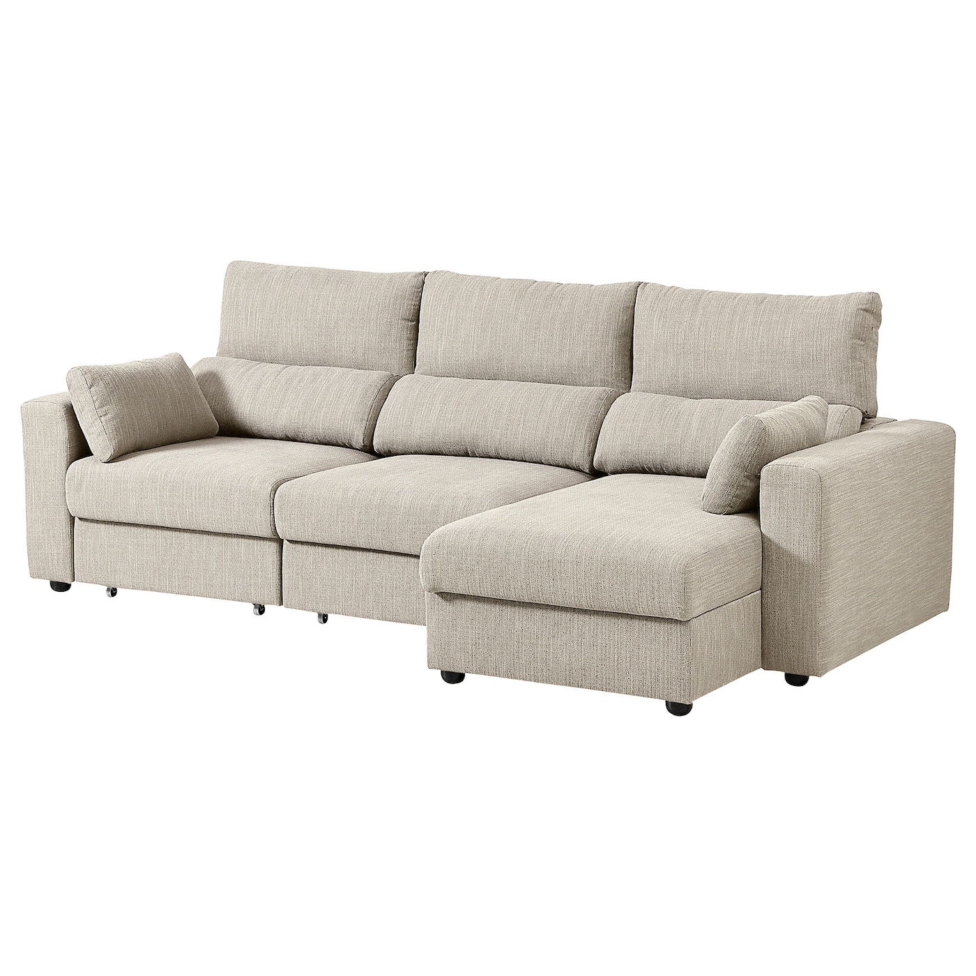 3-местный диван - IKEA ESKILSTUNA/ЭСКИЛЬСТУНА ИКЕА, 268х109х100 см, бежевый