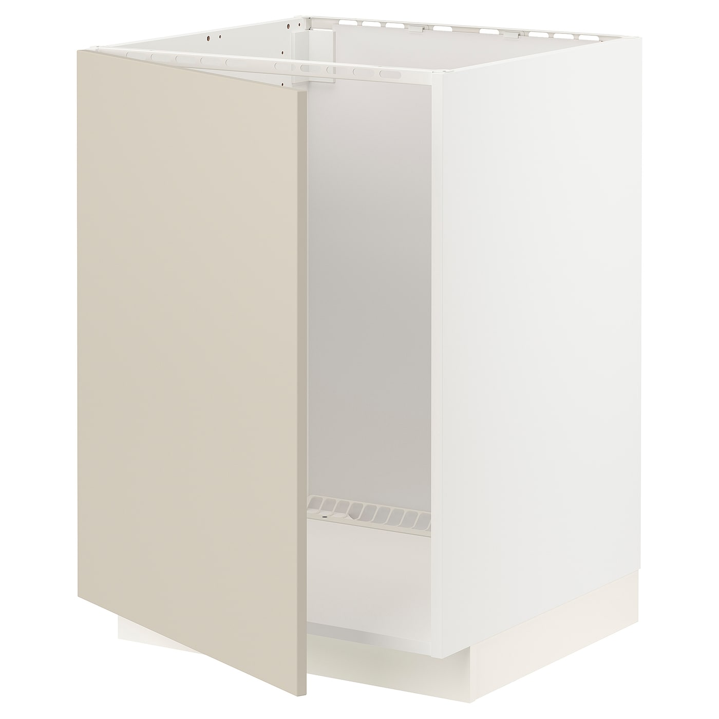 Напольный шкаф - METOD IKEA/ МЕТОД ИКЕА,  88х60  см, белый/светло-бежевый