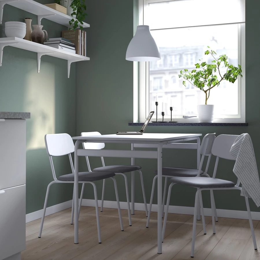 Кухонный стол - GRÅSALA IKEA/ ГРОСАЛА ИКЕА, 110 см, серый (изображение №4)