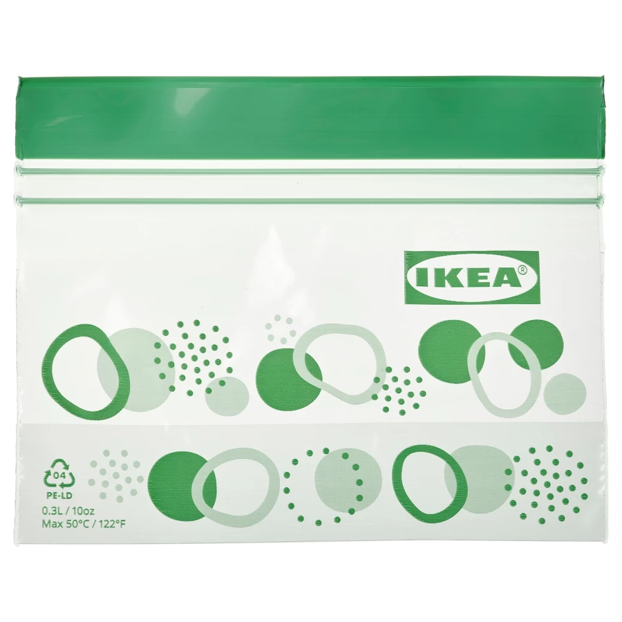 Пакет для продуктов, 25 шт. - IKEA ISTAD, 0.3 л, зеленый, ИСТАД ИКЕА (изображение №1)