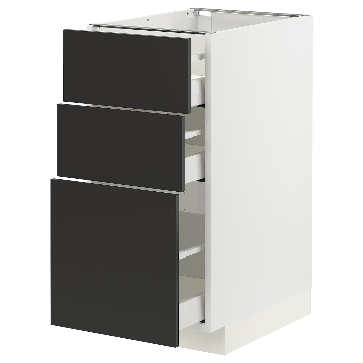 Напольный шкаф - METOD / MAXIMERA IKEA/ МЕТОД/ МАКСИМЕРА ИКЕА,  88х40 см, белый/коричневый