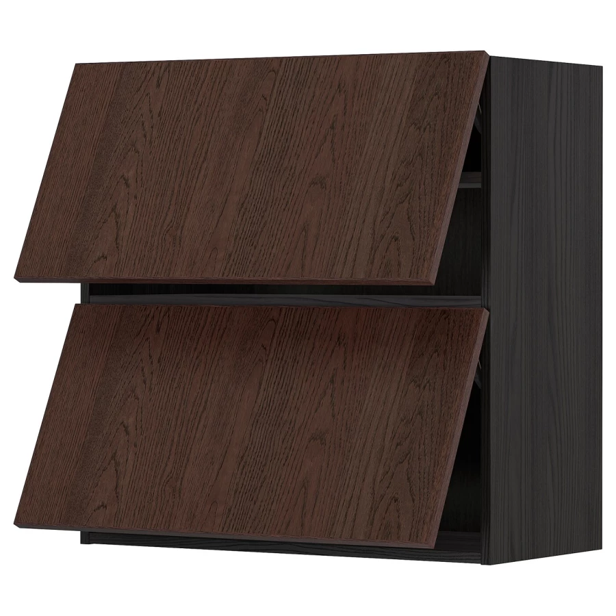 Навесной шкаф - METOD  IKEA/  МЕТОД ИКЕА, 80х80 см, черный/коричневый (изображение №1)