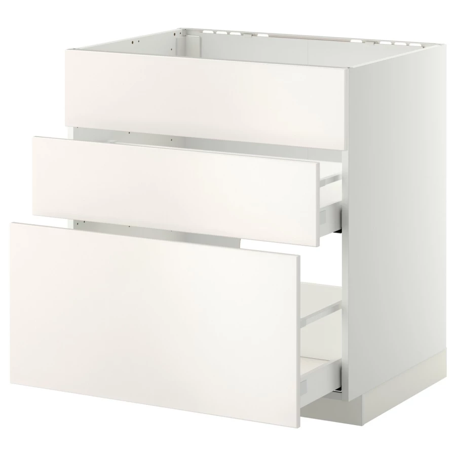 Напольный кухонный шкаф  - IKEA METOD MAXIMERA, 88x62x80см, белый, МЕТОД МАКСИМЕРА ИКЕА (изображение №1)