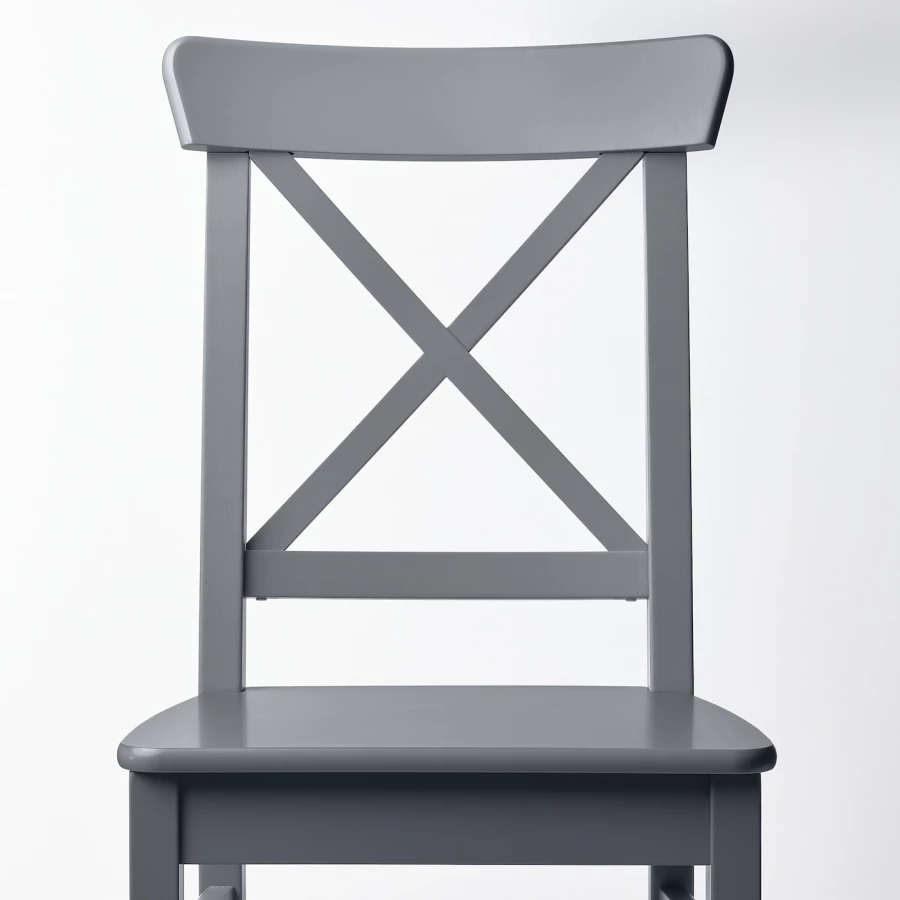 Стул - INGOLF IKEA/ ИНГОЛЬФ ИКЕА, 91х43х52 см, серый (изображение №3)