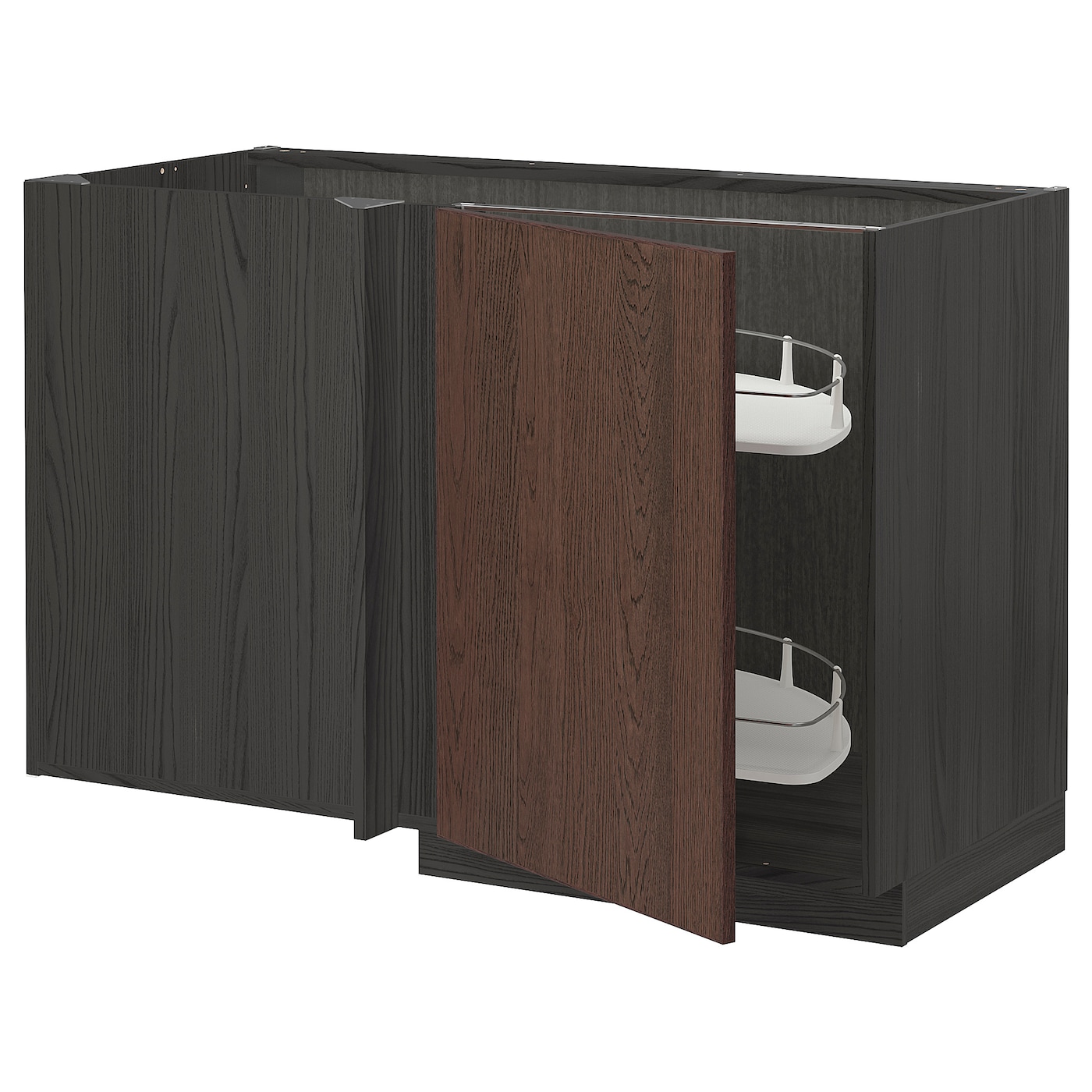 Напольный шкаф - METOD IKEA/ МЕТОД ИКЕА,  128х88 см, темно-коричневый/коричневый