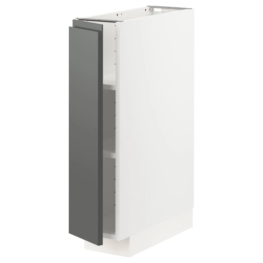 Напольный шкаф - IKEA METOD, 88x62x20см, белый/темно-серый, МЕТОД ИКЕА (изображение №1)