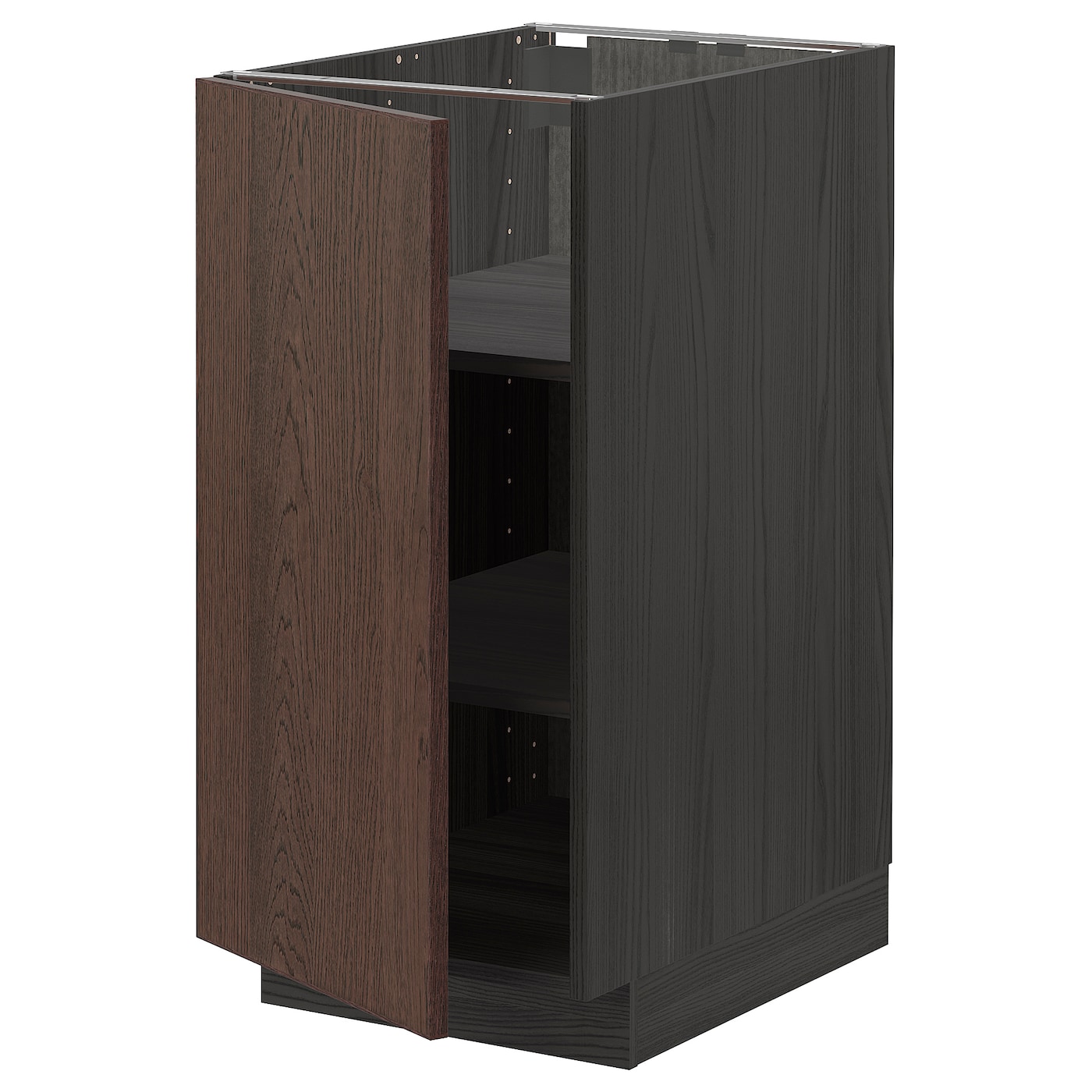 Напольный шкаф - METOD IKEA/ МЕТОД ИКЕА,  88х40 см, коричневый/черный