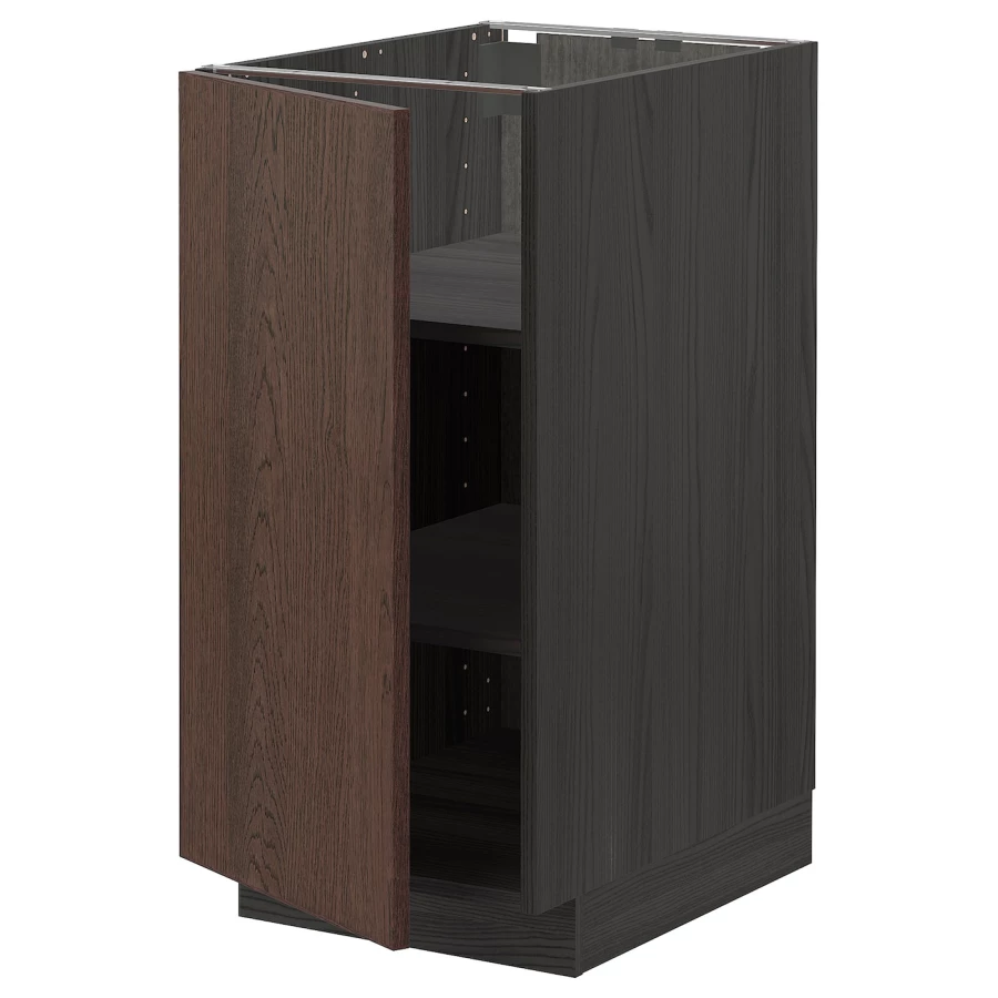 Напольный шкаф - METOD IKEA/ МЕТОД ИКЕА,  88х40 см, коричневый/черный (изображение №1)