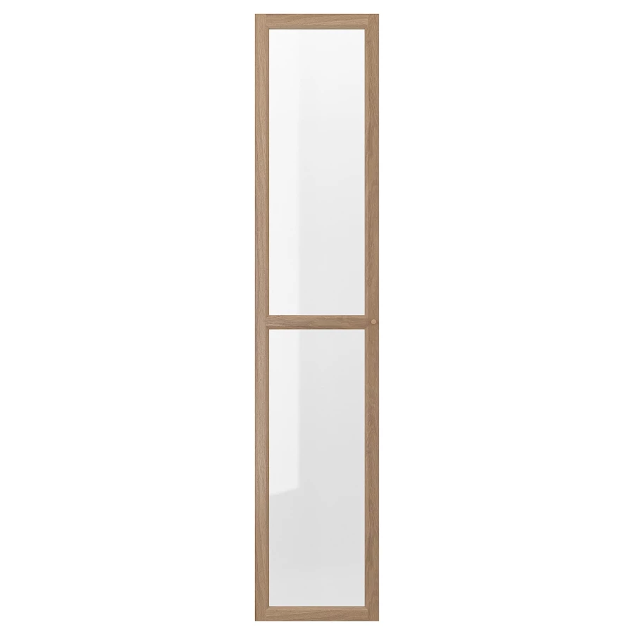 Стеклянная дверь - IKEA OXBERG/ОКСБЕРГ ИКЕА, 192х40 см, светло-коричневый (изображение №1)