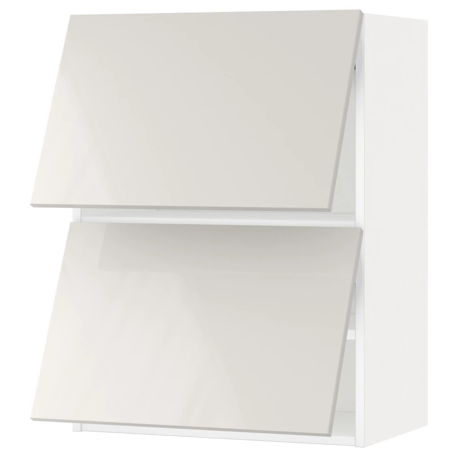 Настенный уровень - IKEA METOD/МЕТОД ИКЕА, 80х60х38,8 см, белый/светло-серый глянцевый (изображение №1)