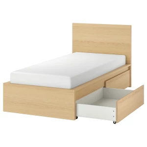 MALM Каркас кровати с 2 ящиками для хранения ИКЕА