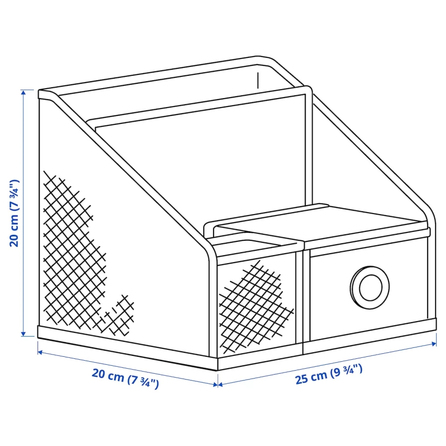 Настольный органайзер - IKEA DRÖNJÖNS/DRONJONS/ДРЁНЙОНС ИКЕА, 25x20 см, белый (изображение №8)