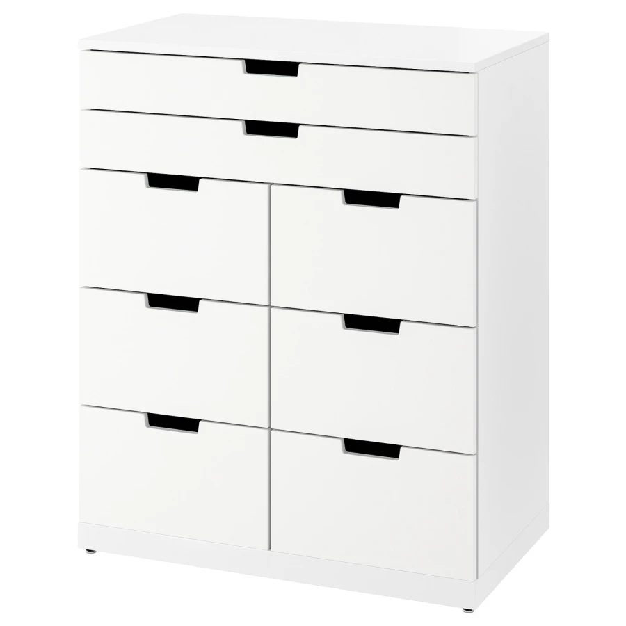 Комод - IKEA NORDLI/НОРДЛИ ИКЕА, 47х99х80 см, белый (изображение №1)