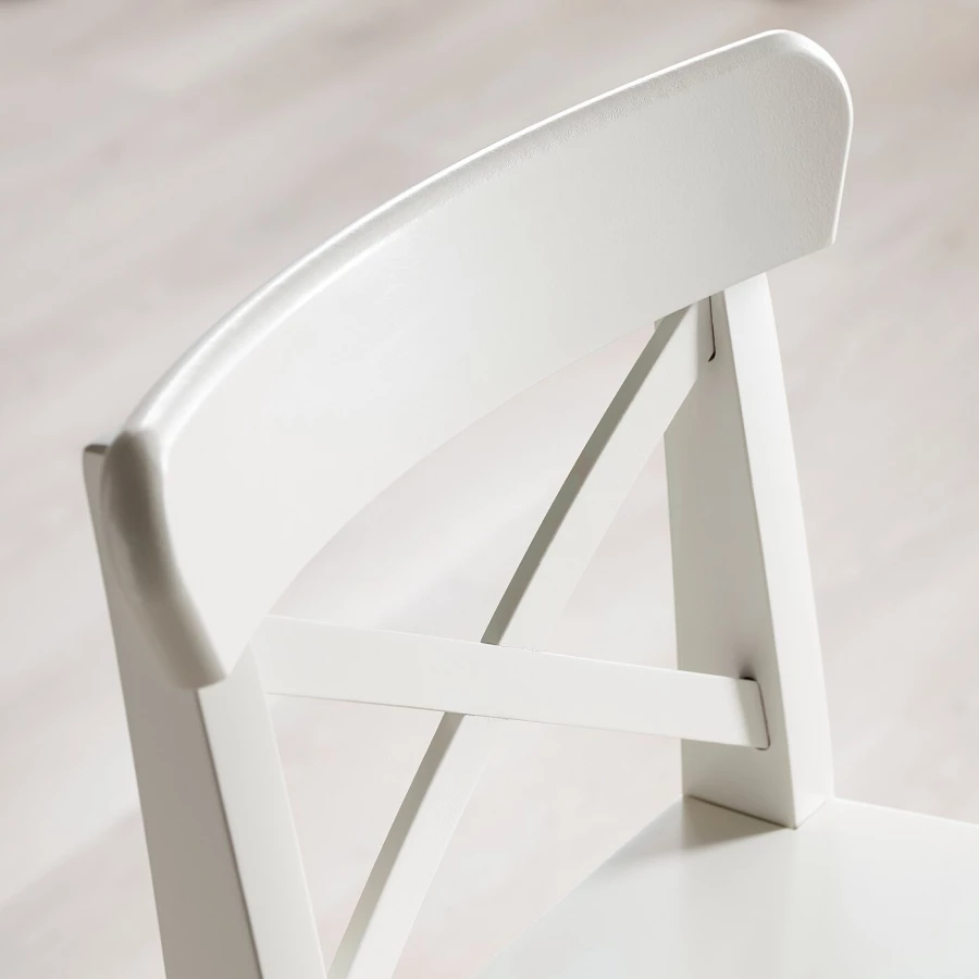 Барный стул - IKEA INGOLF/ИНГОЛЬФ ИКЕА, 40х46х102 см, белый (изображение №7)