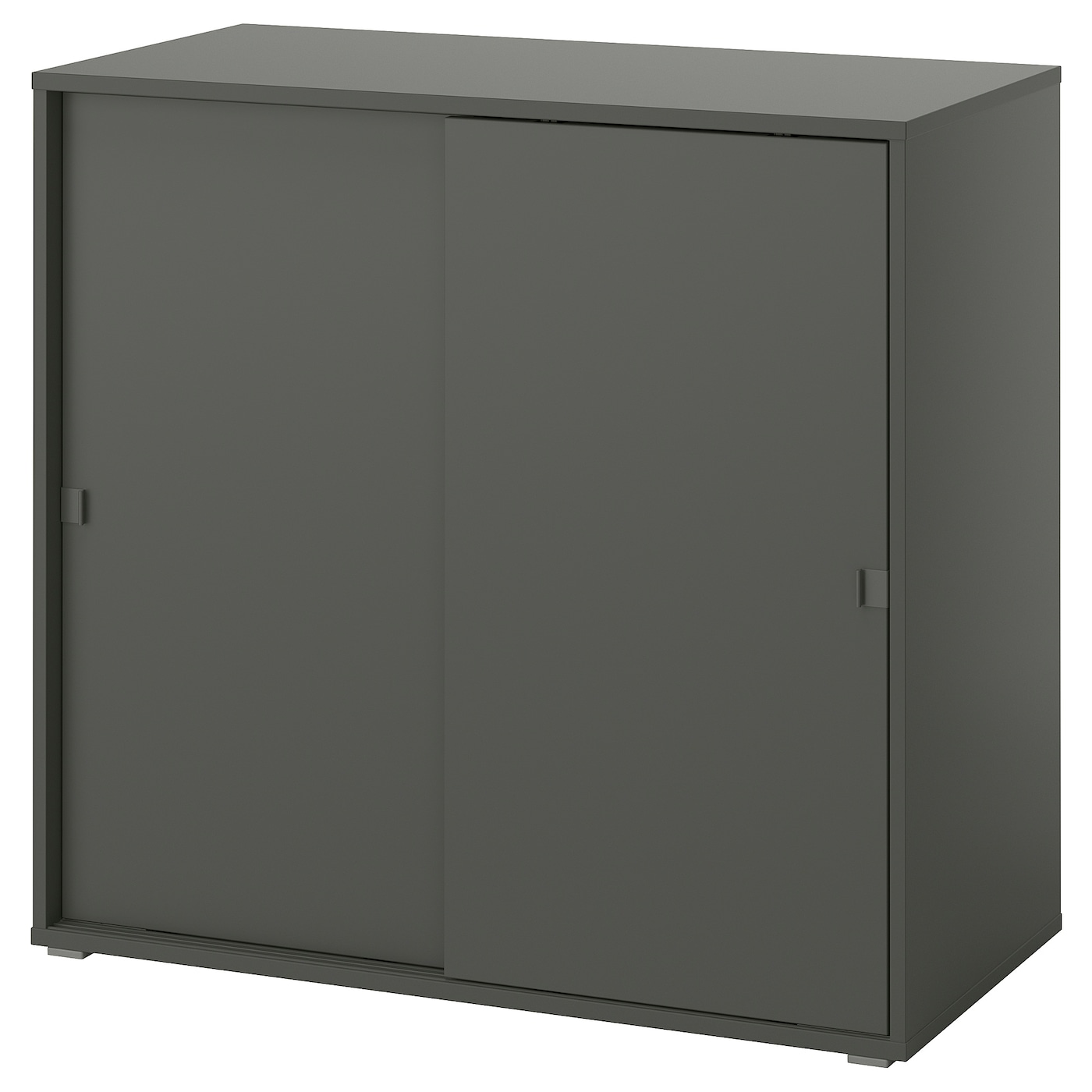 Шкаф с раздвижными дверцами - IKEA VIHALS/ВИХАЛС ИКЕА, 95х47х90 см, темно-серый