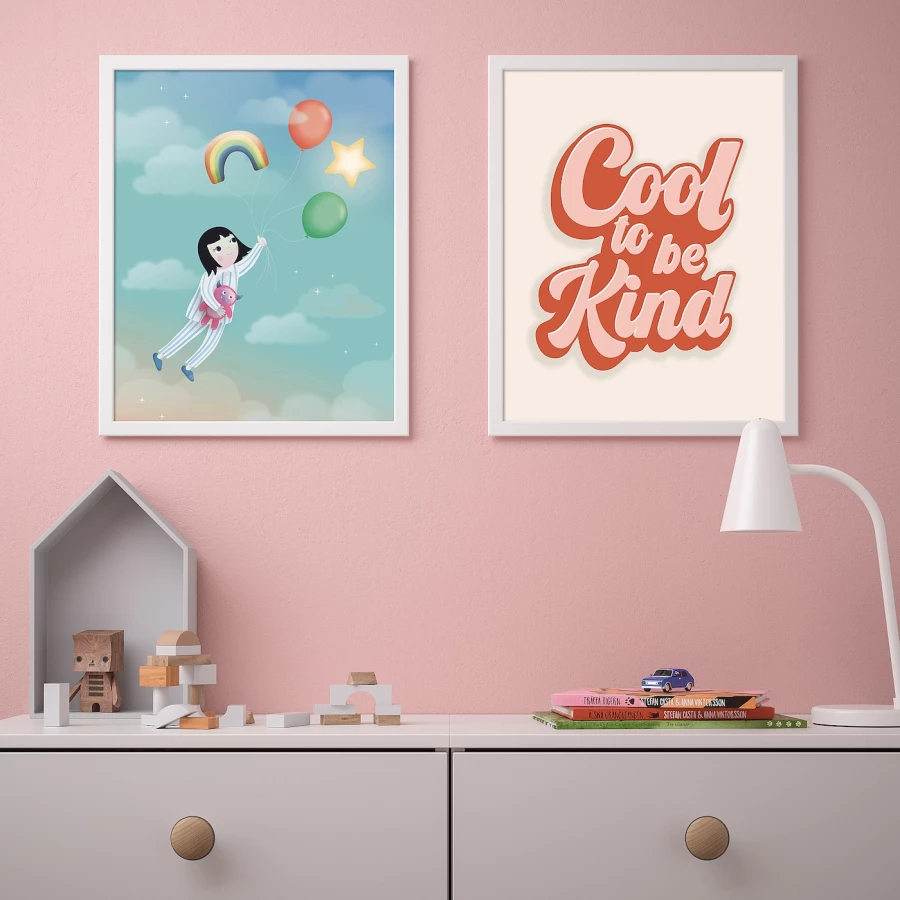 Постер, 2 шт. - IKEA BILD, 40х50 см, «Хорошо быть добрым», БИЛЬД ИКЕА (изображение №2)