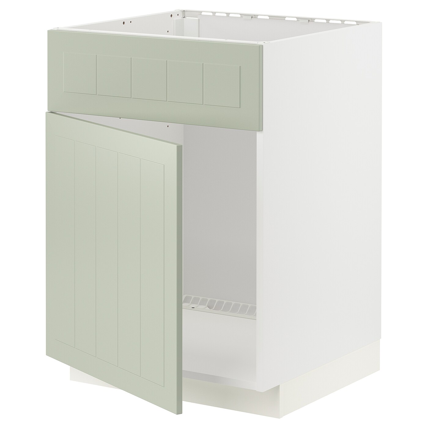 Напольный шкаф - METOD IKEA/ МЕТОД ИКЕА,  88х60 см, белый/светло-зеленый