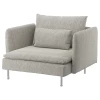 Кресло - IKEA SÖDERHAMN/SODERHAMN, 105х99х83 см, серый, СЁДЕРХАМН ИКЕА