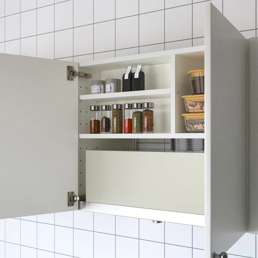 Шкафчик навесной для встроенной вытяжки -  METOD  IKEA/  МЕТОД ИКЕА, 80х60 см, белый (изображение №2)