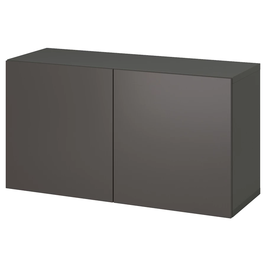 Комбинация для хранения - BESTÅ/ BESTА IKEA/ БЕСТА/БЕСТО ИКЕА, 120хх64 см,  темно-серый (изображение №1)