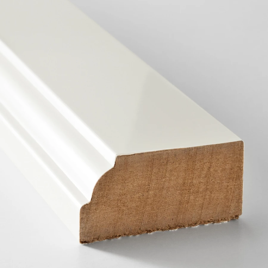 Профильная декоративная планка - BODBYN IKEA/ БУДБИН ИКЕА, 221х6 см, белый (изображение №2)