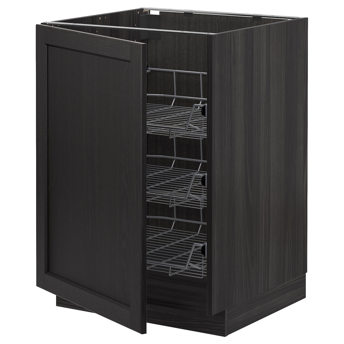 Напольный шкаф - METOD IKEA/ МЕТОД ИКЕА,  88х60 см, черный