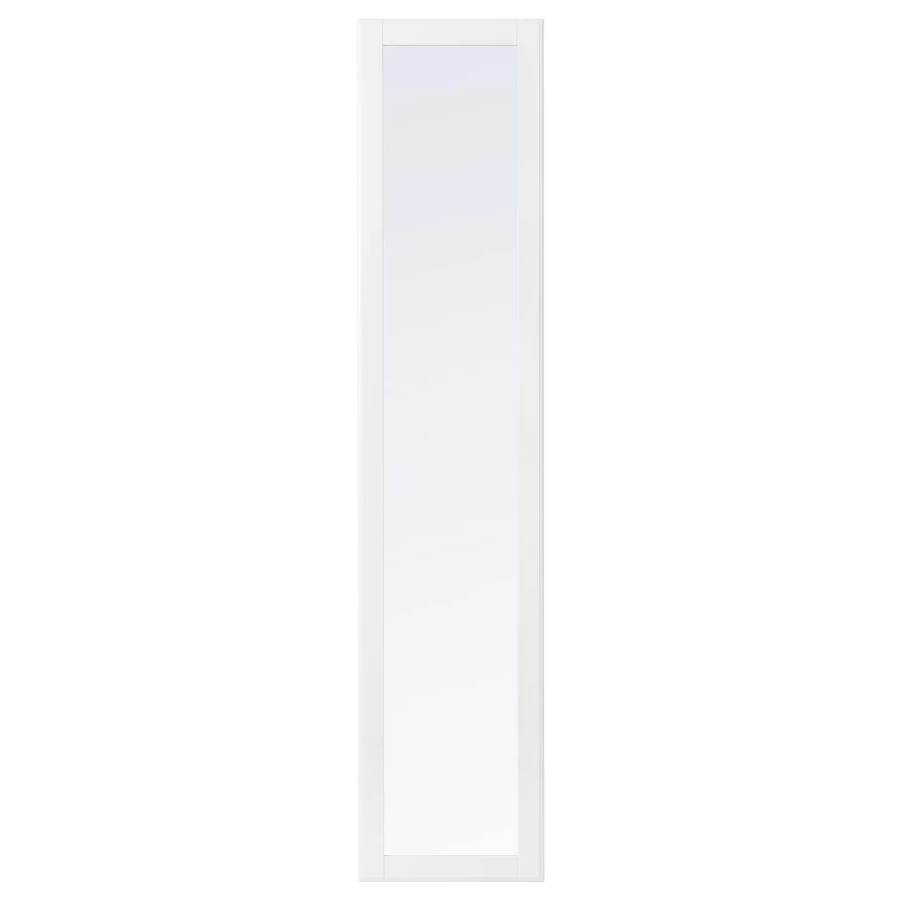 Дверь с петлями - TYSSEDAL  IKEA/  ТИССЕДАЛЬ ИКЕА, 195х50 см,  прозрачный/белый (изображение №1)