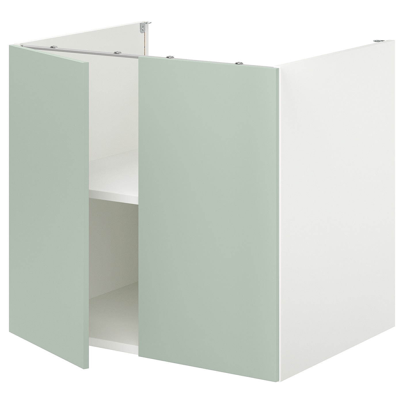 Напольный шкаф с полкой - IKEA ENHET, 75x62x80см, белый/светло-серый, ЭХНЕТ ИКЕА