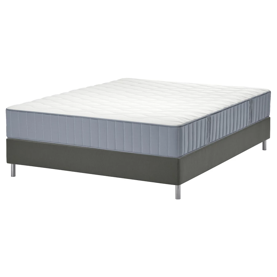 Кровать - LYNGÖR / LYNGОR IKEA/ ЛЮНГЕРЬ ИКЕА, 140х200 см, серый (изображение №1)