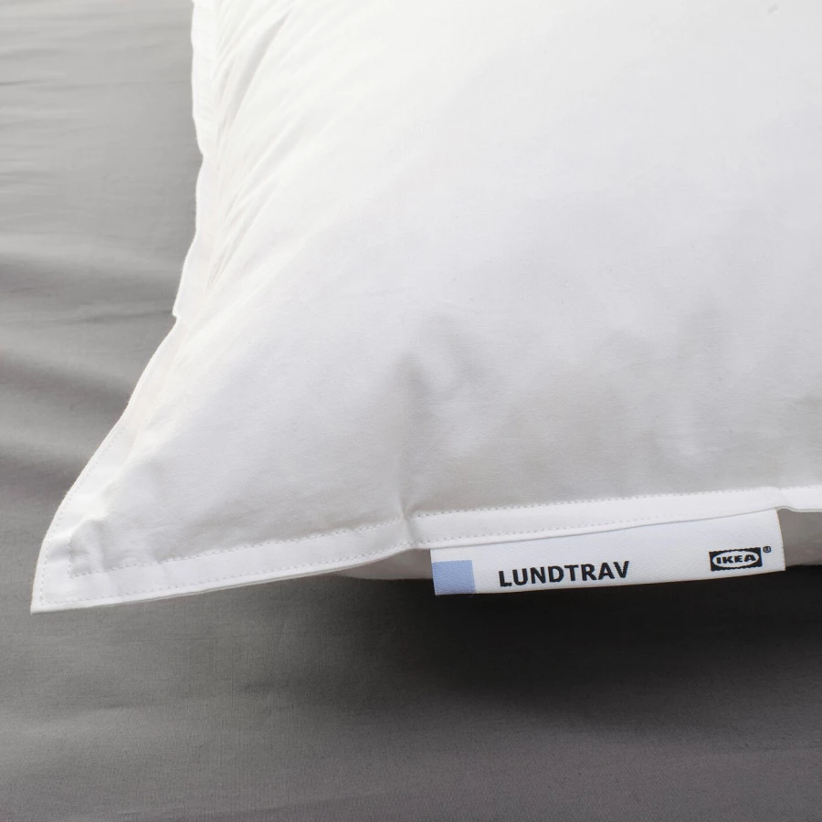 Подушка - LUNDTRAV IKEA/ ЛУНДТРАВ  ИКЕА, 50x60 см, белый (изображение №2)