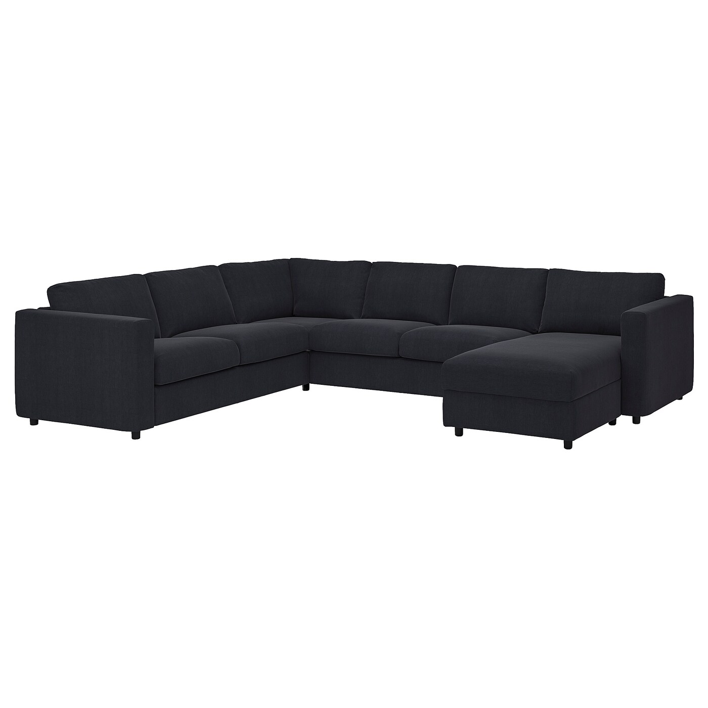 Чехол на угловой диван - IKEA VIMLE/ВИМЛЕ ИКЕА, 330х68 см,  черный
