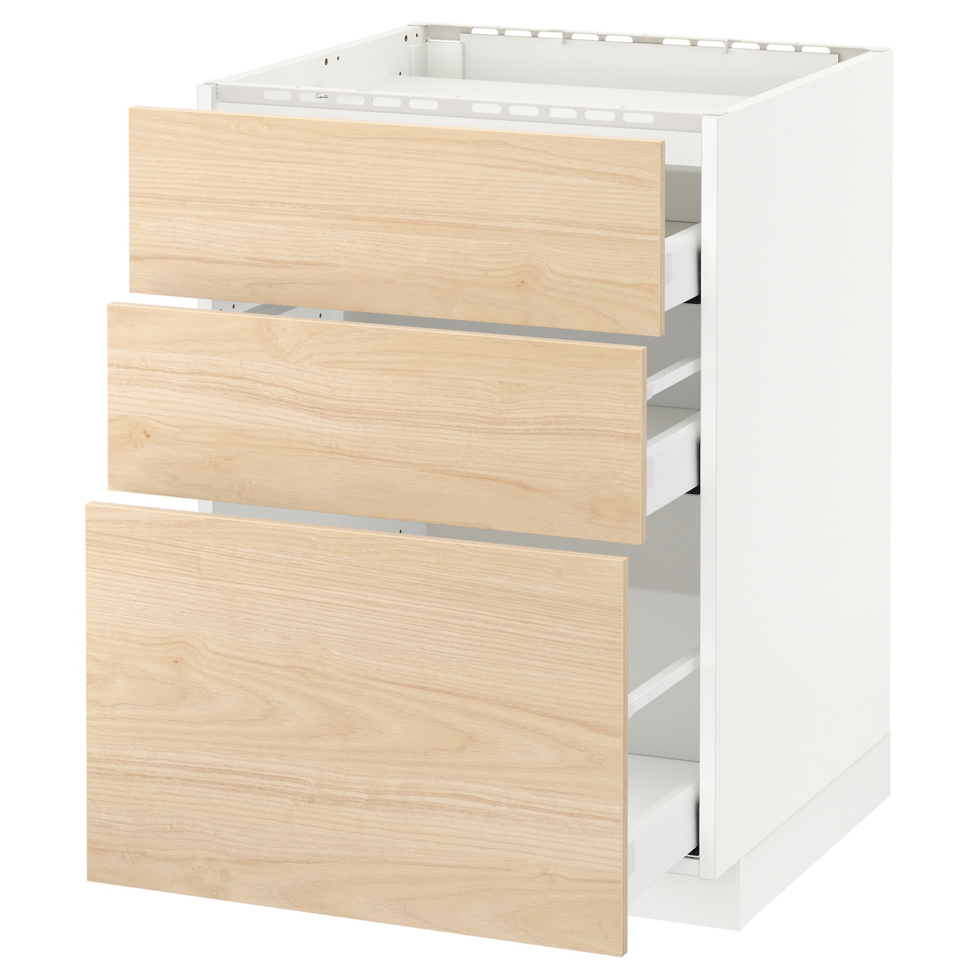 Напольный шкаф  - IKEA METOD MAXIMERA, 88x61,6x80см, белый/светло-коричневый, МЕТОД МАКСИМЕРА ИКЕА