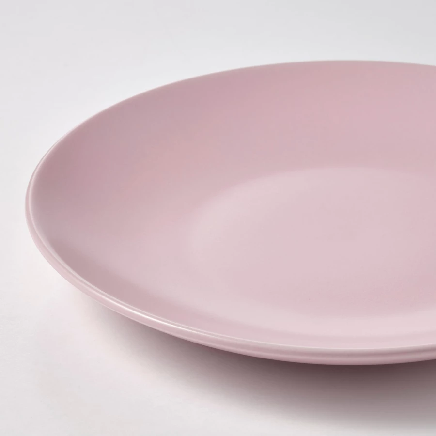 Набор тарелок, 4 шт. - IKEA FÄRGKLAR/FARGKLAR, 20 см, светло-розовый, ФЭРГКЛАР ИКЕА (изображение №2)