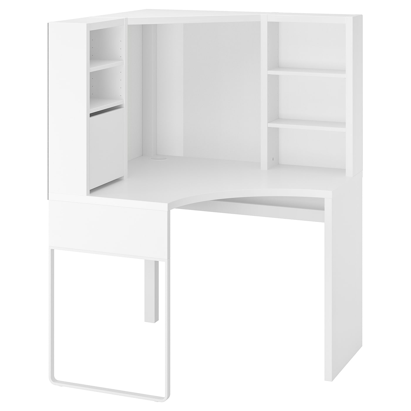 Угловой письменный стол - IKEA MICKE, 100х100 см, белый, МИККЕ ИКЕА