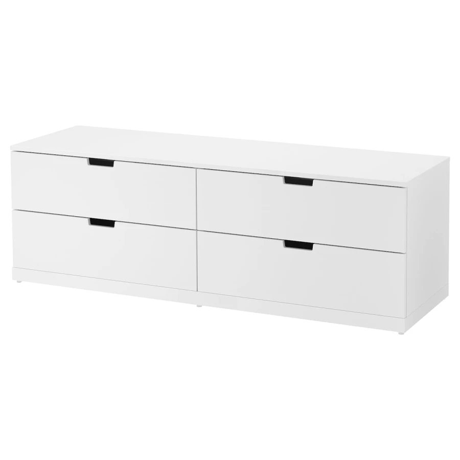Комод - IKEA NORDLI/НОРДЛИ ИКЕА, 47х54х160 см, белый (изображение №1)