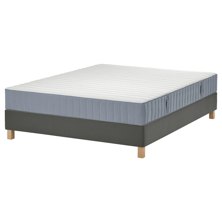 Кровать - LYNGÖR / LYNGОR IKEA/ ЛЮНГЕРЬ ИКЕА,  140х200 см, серый (изображение №1)
