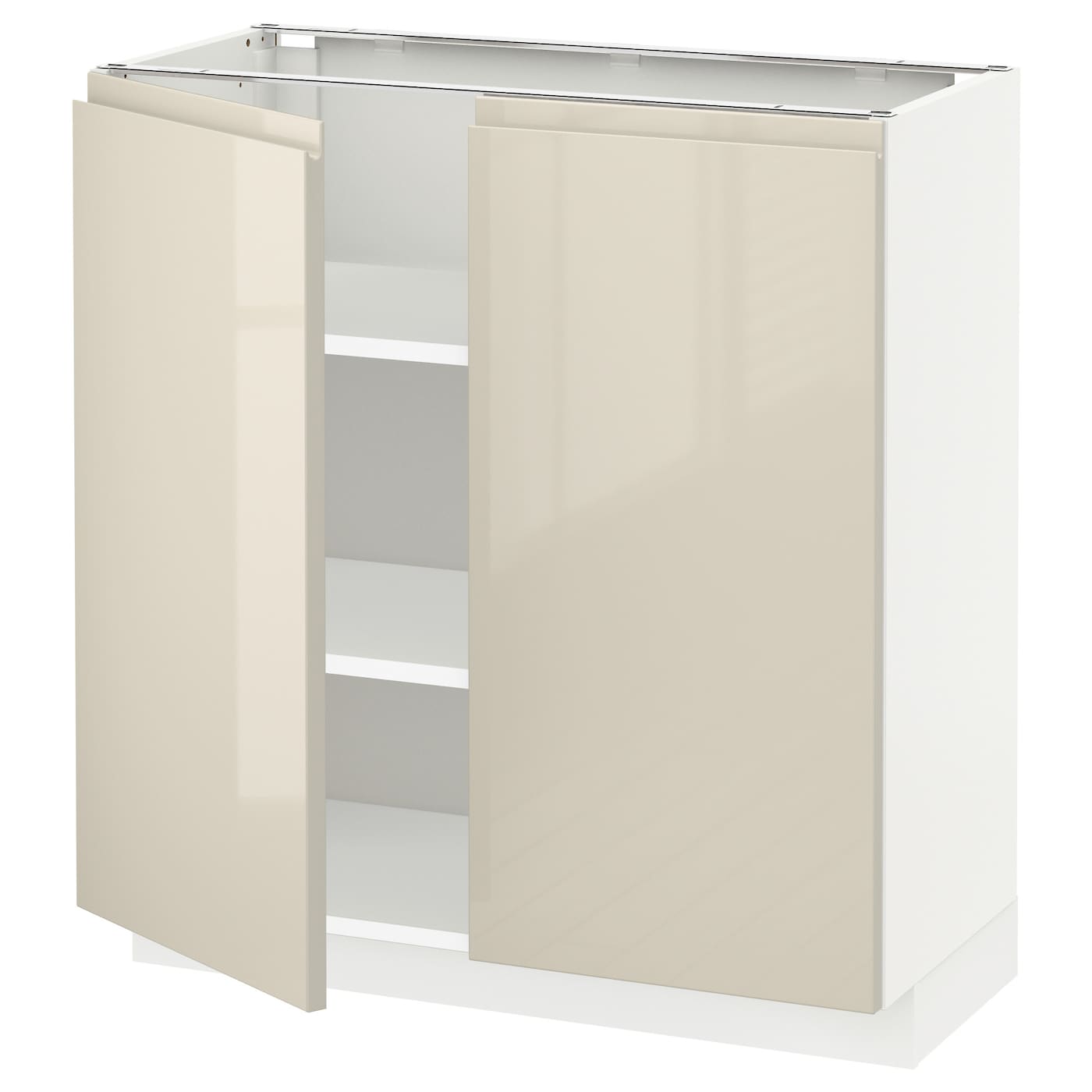 Напольный шкаф  - IKEA METOD, 88x39x80см, белый/бежевый, МЕТОД ИКЕА