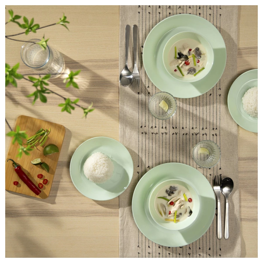 Миска - IKEA OFTAST/ ОФТАСТ ИКЕА, 15 см, светло-зелёный (изображение №2)
