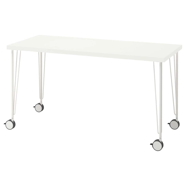 Письменный стол - IKEA LAGKAPTEN/KRILLE, 140х60 см, белый, ЛАГКАПТЕН/КРИЛЛЕ ИКЕА