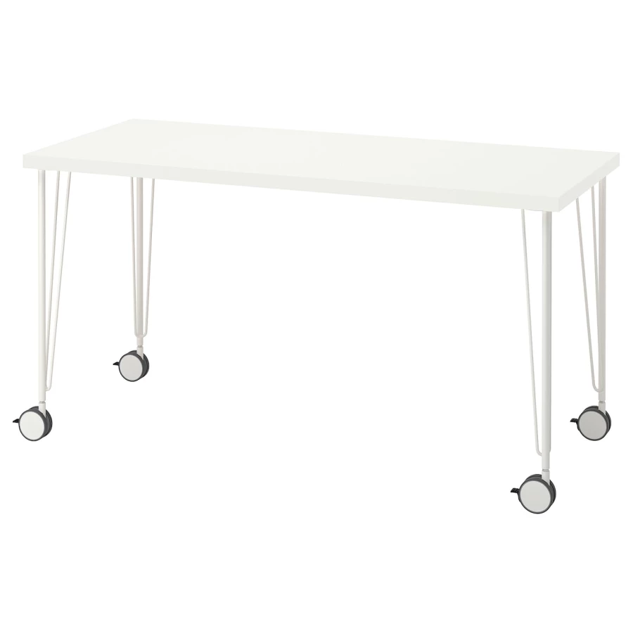 Письменный стол - IKEA LAGKAPTEN/KRILLE, 140х60 см, белый, ЛАГКАПТЕН/КРИЛЛЕ ИКЕА (изображение №1)
