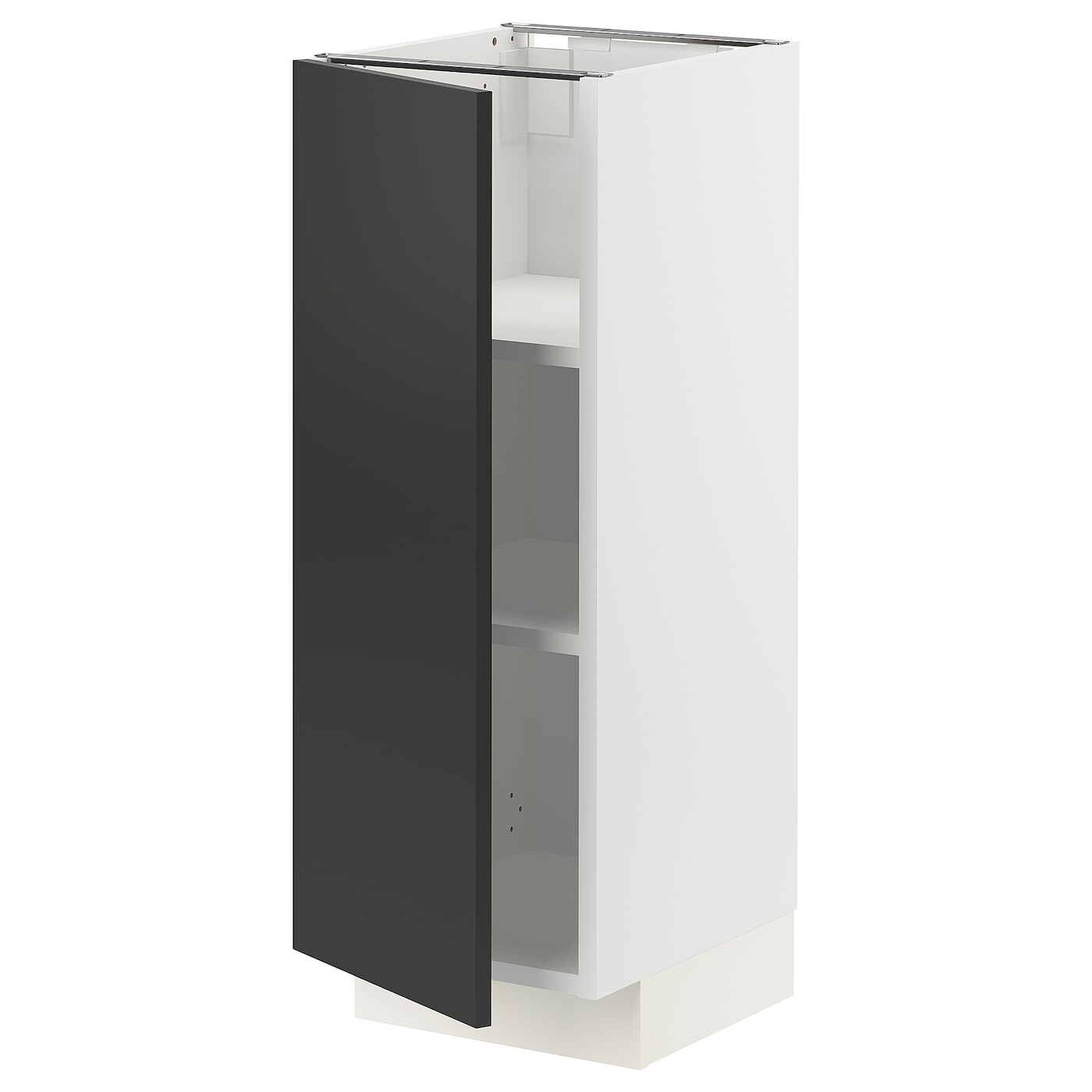 Напольный шкаф - IKEA METOD, 88x39x30см, белый/черный, МЕТОД ИКЕА