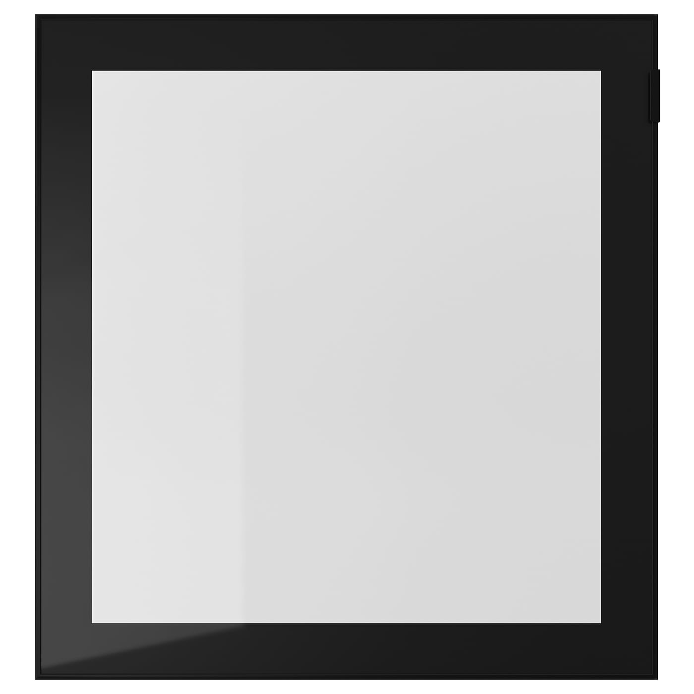 Дверца - GLASSVIK IKEA/ ГЛАССВИК ИКЕА,  60x64 см, черный